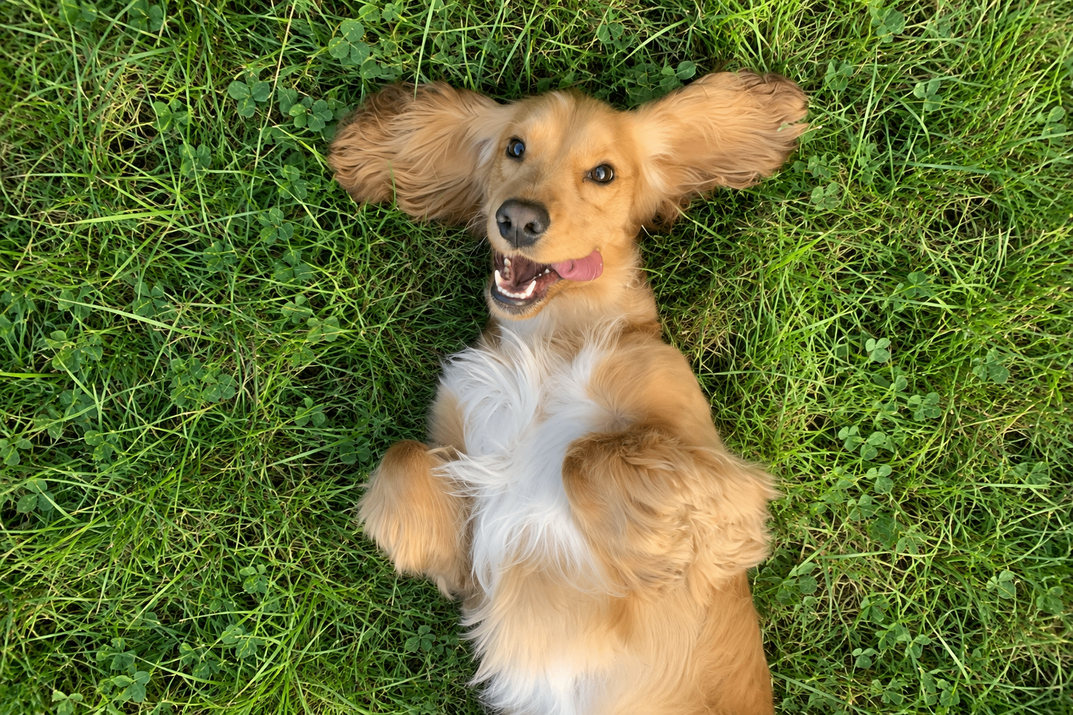 Hund im Gras
